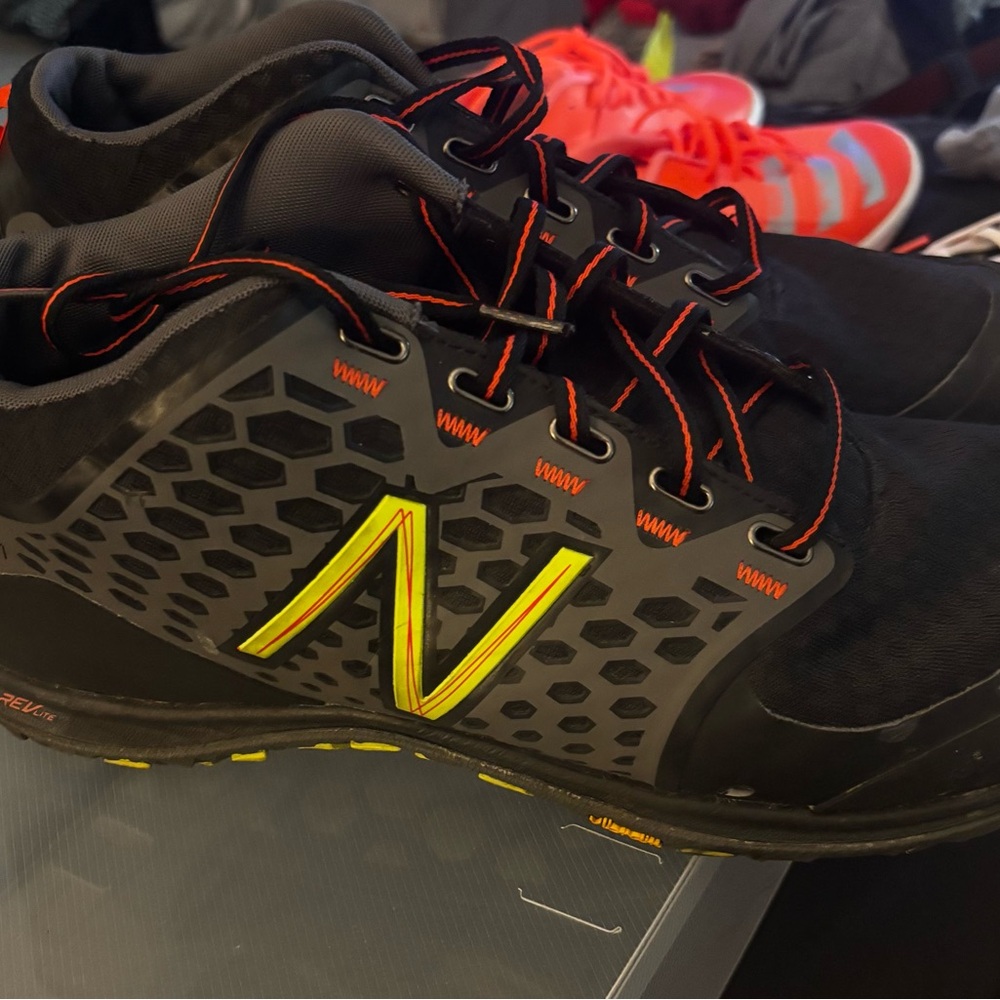 New Balance Black and Neon Yellow Sneakers